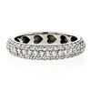 Image 6 : Javda 14K White Gold 2.50 ctw Diamond 4.15mm Domed 3 Row Eternity Band Ring Sz 7