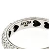 Image 8 : Javda 14K White Gold 2.50 ctw Diamond 4.15mm Domed 3 Row Eternity Band Ring Sz 7