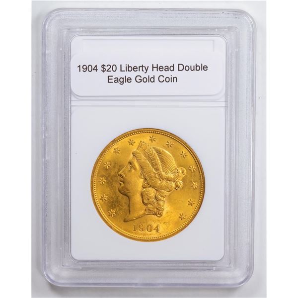 1904 $20 Liberty Head Double Eagle Gold Coin