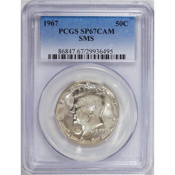 1967-SMS Kennedy Half Dollar Coin PCGS SP67CAM