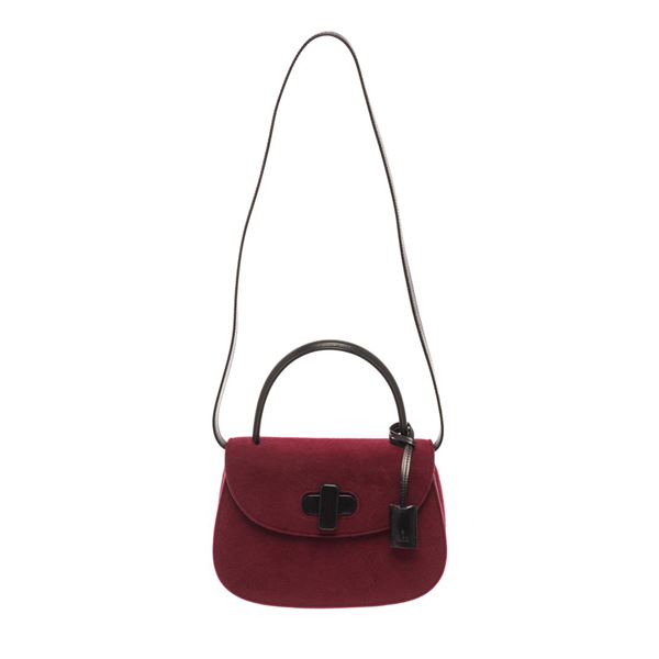 Gucci Burgandy Maroon Velvet Top Handle Bag