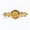 Image 4 : Vintage Victorian Revival 14K Yellow Gold Detailed Bead Work Bar Pin Brooch