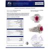 Image 3 : 1.02 ctw UNHEATED Ruby and 0.79 ctw Diamond 18K White Gold Ring (GIA CERTIFIED)