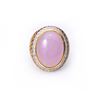 Image 1 : Heavy 18K Yellow Gold & Lavender Jadeite Ring by Victor Loo