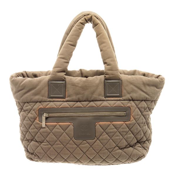 Chanel Beige Quilted Coco Cocoon Tote Bag