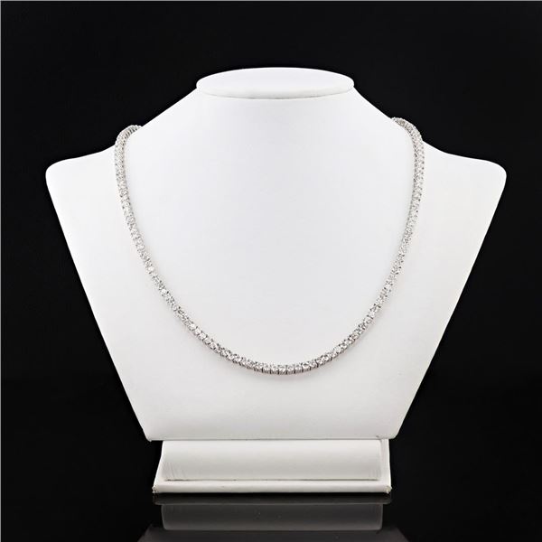 14.33 ctw Diamond Platinum Tennis Necklace