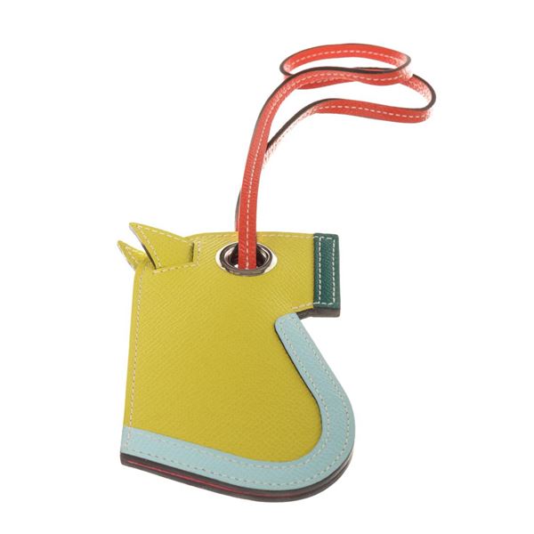 Hermes Yellow Multicolor Camail Bag Charm