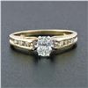 Image 2 : Estate 14k Two Tone Gold .50 ctw Oval Diamond Solitaire Engagement or Promise Ri