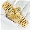 Image 3 : Rolex Mens 18K Yellow Gold Day Date President Champagne Index & Diamond Emerald