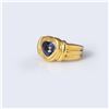 Image 2 : Heavy 18K Yellow Gold & Sapphire Ring