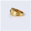 Image 3 : Heavy 18K Yellow Gold & Sapphire Ring