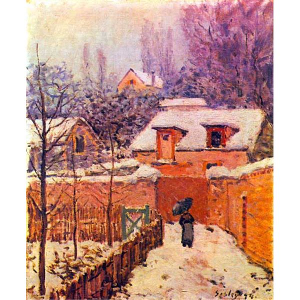 Alfred Sisley - Garden in the Snow