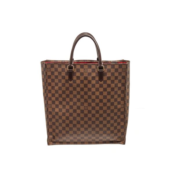 Louis Vuitton Brown Damier Ebene Canvas Sac Plat Tote Bag