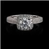 Image 1 : 1.00 ctw SI3 CLARITY CENTER Diamond 18K White Gold Ring (1.80 ctw Diamonds) EGL