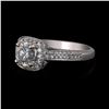 Image 2 : 1.00 ctw SI3 CLARITY CENTER Diamond 18K White Gold Ring (1.80 ctw Diamonds) EGL