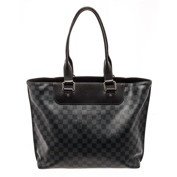 Louis Vuitton Black Damier Cobalt Voyage Tote Bag