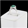 Image 3 : 1.19 ctw Emerald and 0.38 ctw Diamond 18K White Gold Ring