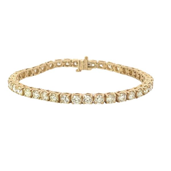 9.47 ctw Diamond Tennis Bracelet - 14KT Yellow Gold