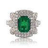 Image 1 : 2.34 ctw Emerald and 1.03 ctw Diamond Platinum Ring