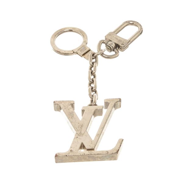 Louis Vuitton Silver Metal Initial Key Holder