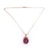 Image 1 : 18K Yellow Gold Tourmaline & Diamond Pendant