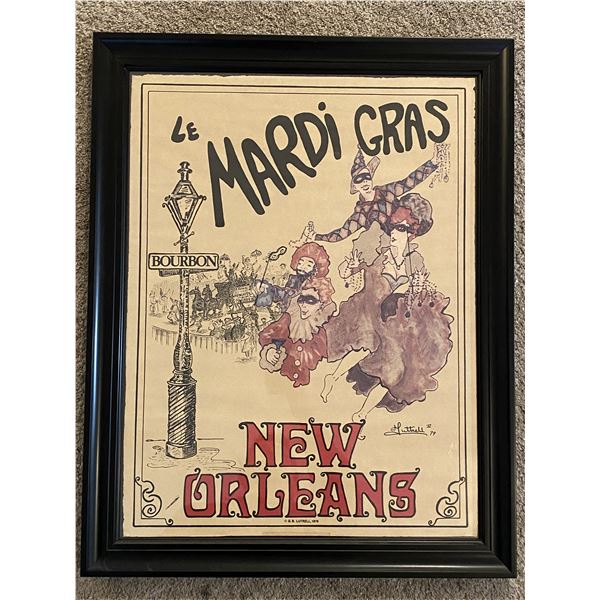 1979 GB Lutrell New Orleans Mardi Gras Poster