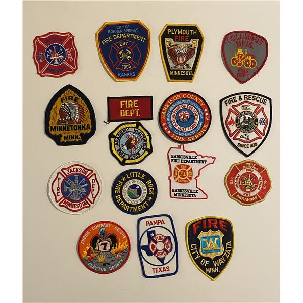 Fireman Emergency Services Uniform Badge Patch Lot