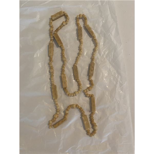 Antique Bone African Trade Bead Necklace