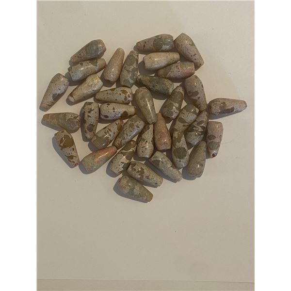 Ancient Chinese Tibetan jade stone beads