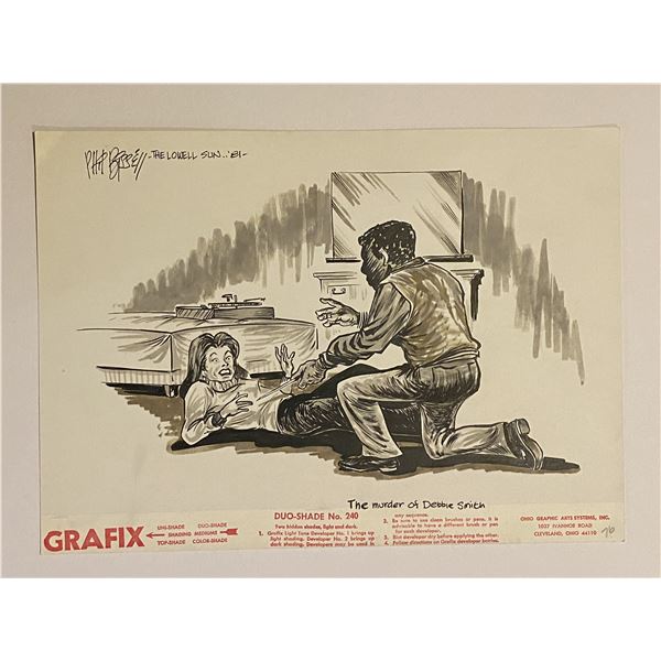 Phil Bissell Pencil Drawn Newspaper Comic Art Lot  (2)