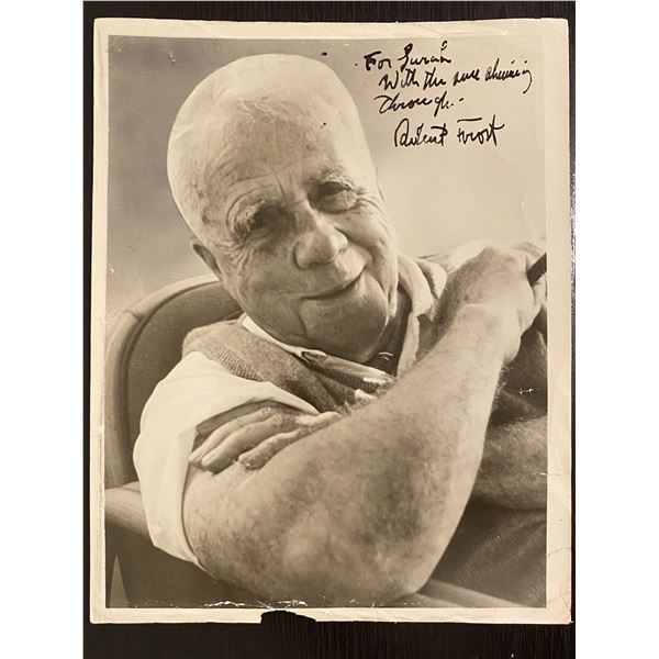 Robert Frost Hand Signed Autograph Inscribed Photo