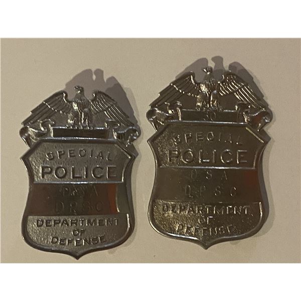 Obsolete Department of Defense Special Police Badge