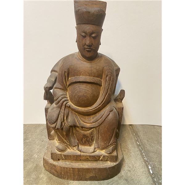 Antique Chinese Large Wood Statue