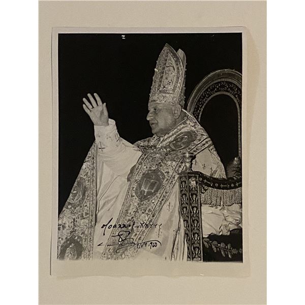 Pope John XXIII autographed photo