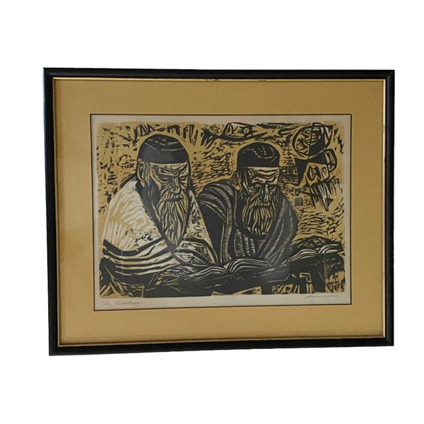 Original Irving Amen The Jewish Scholars pencil signed lithograph