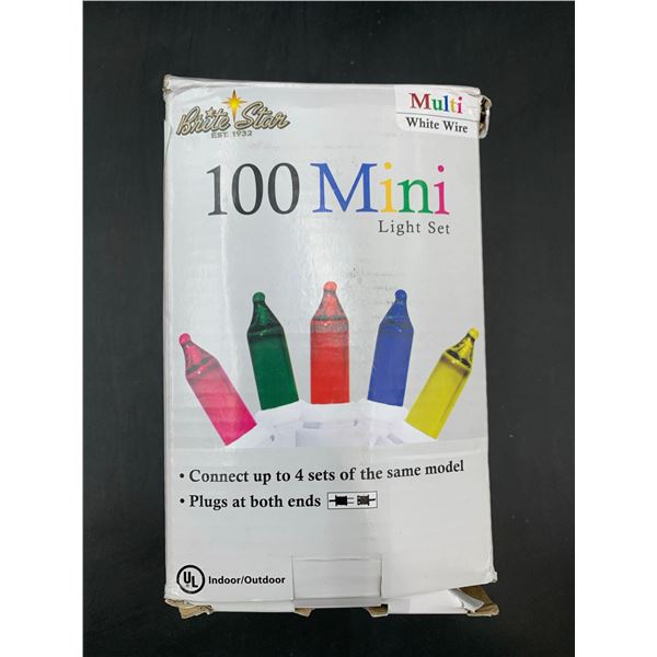 100 Mini Light Set Multi White Wire