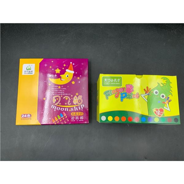 Finger Paints and Color Oil Pastels