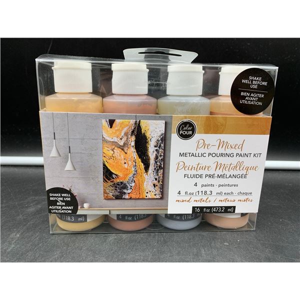 Pre-Mixed Metallic Pouring Paint Kit (4ct)
