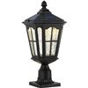 Image 1 : GYDZ Outdoor Solar Lamp Post Light With 3-Inch Pier Mount Base, Die Cast Aluminum With Glass- 20.5