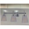 Image 3 : Covina Bathroom Vanity Light - 3 Lights - Glass - Chrome