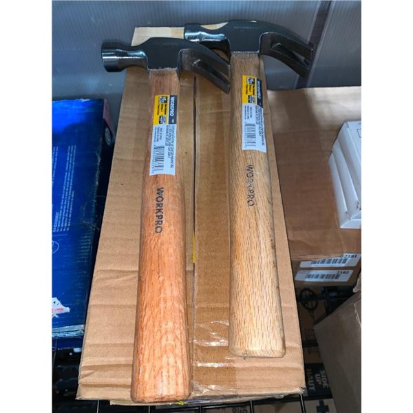 Lot of 2 Workpro Claw Hammers