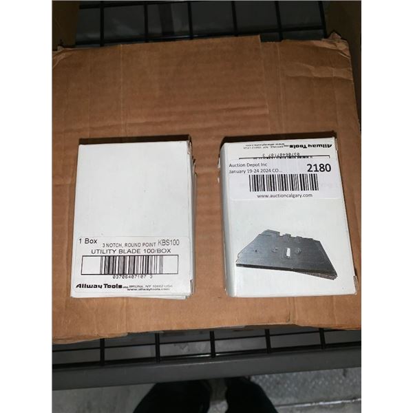 3 Notch Round Point Utility Blades 6 x 100 Blades