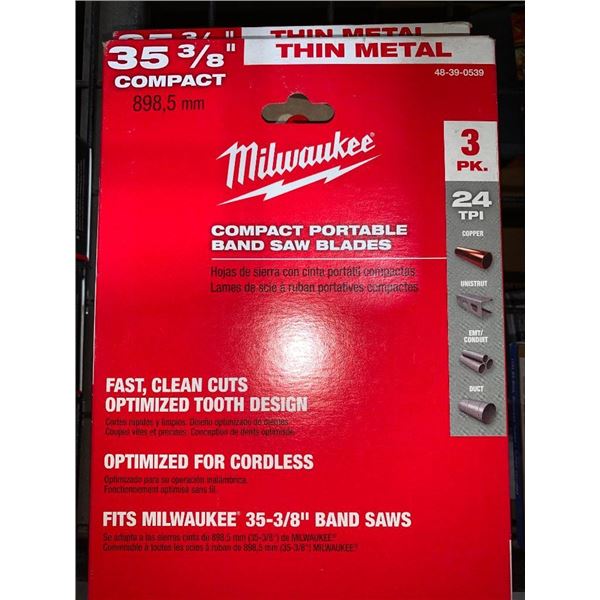 Milwaukee Compact Portable Band Saw Blades 3 Pack