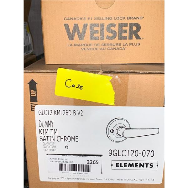 Weiser Elements Dummy Satin Chrome Handle 6 count