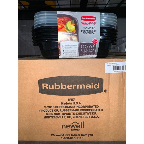 Rubbermaid Meal Prep containers - CASE LOT OF 20