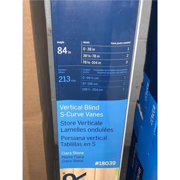 Levolor Vertical Blind S-Curve Vanes 84" Height