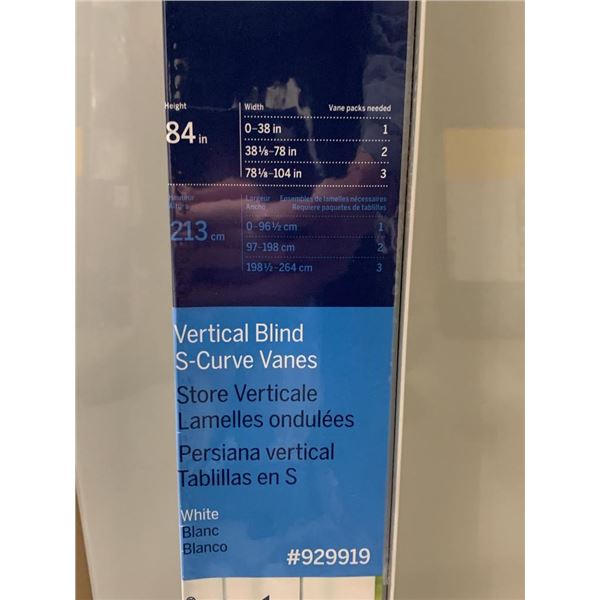 Levolor Vertical Blind S-Curve Vanes White 84" Height