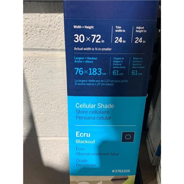 Levolor Cellular Shade Blackout Ecru 30" x 72"