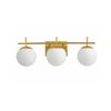 Image 1 : Maxim Lolli 3-Light Satin Brass Vanity Light with LED Bulbs