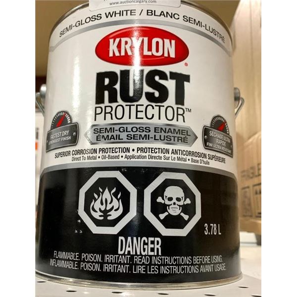 Krylon Rust Protector Semi-Gloss Enamel - Semi-Gloss White - 3.78L